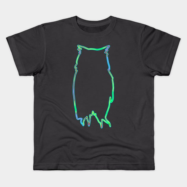 Neon owl Kids T-Shirt by Gavlart